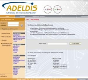 Homepage Adeldis GmbH