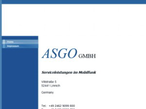 Homepage ASGO GmbH
