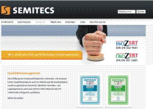 Homepage Semitecs GmbH