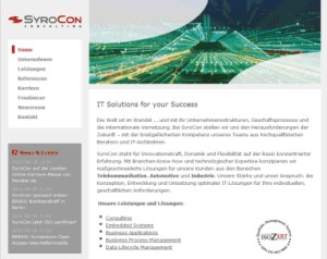 Homepage SyroCon Consulting GmbH