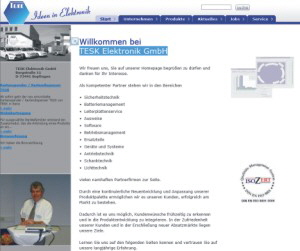 Homepage TESK Elektronik GmbH