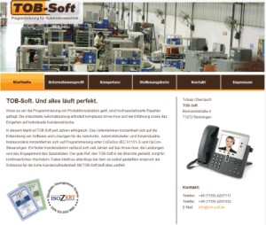 Homepage TOB-Soft