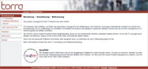 Homepage Torra IT-Dienstleistungen GmbH